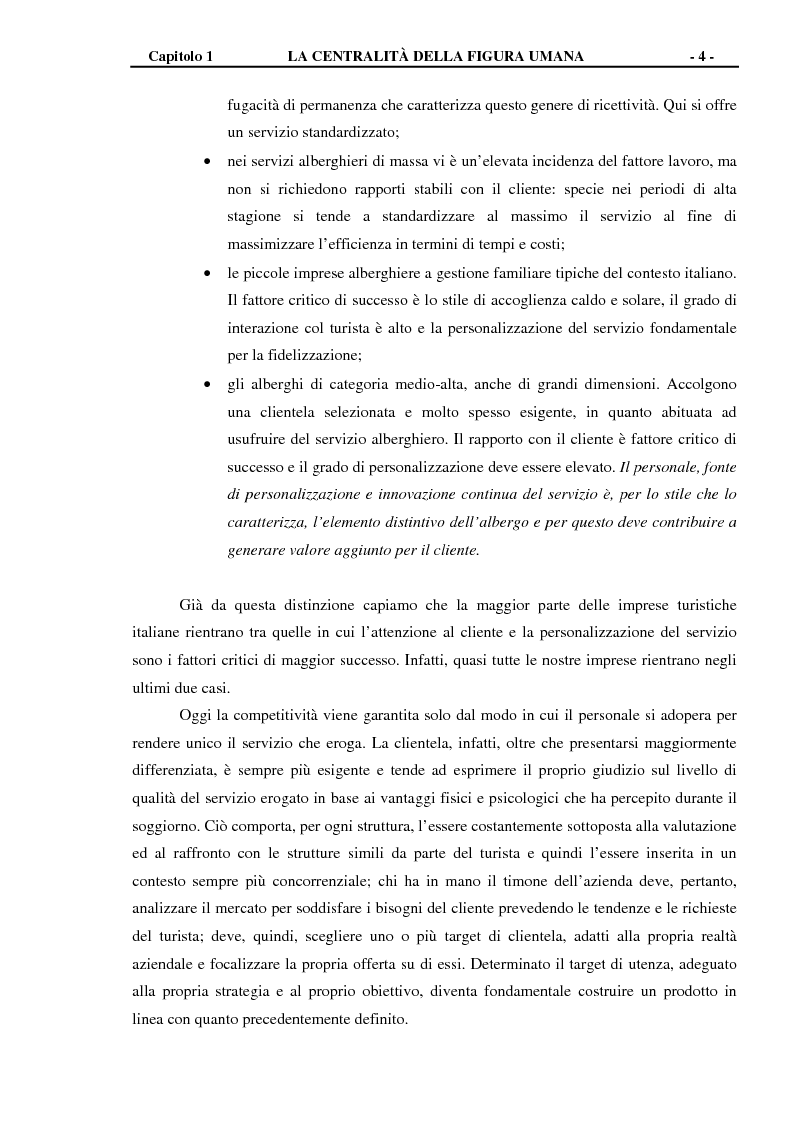 Anteprima della tesi: Leadership, gestire l'innovazione delle tecniche per promuovere la valorizzazione del capitale umano nelle imprese turistiche, Pagina 6