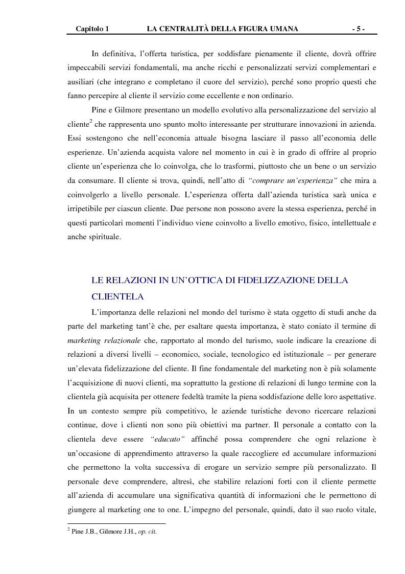 Anteprima della tesi: Leadership, gestire l'innovazione delle tecniche per promuovere la valorizzazione del capitale umano nelle imprese turistiche, Pagina 7