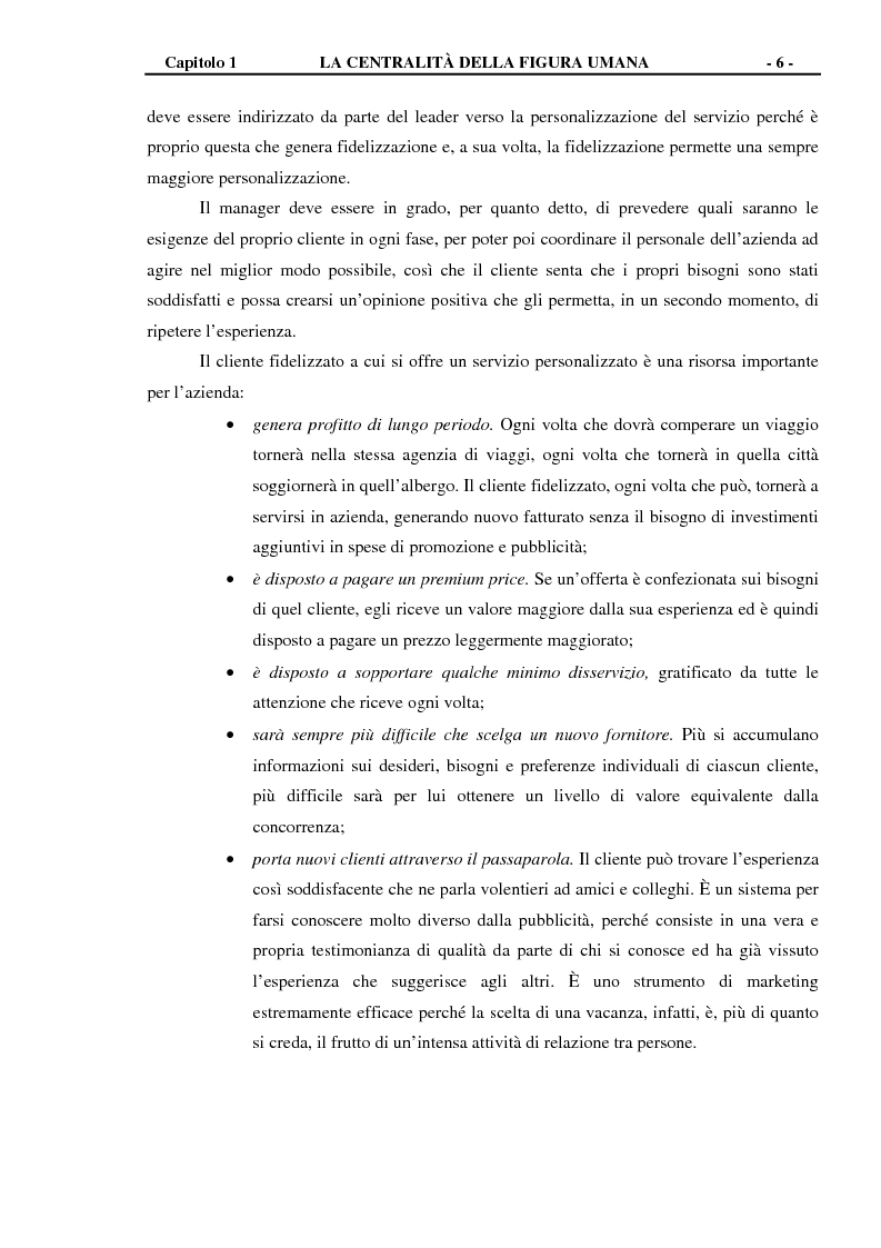 Anteprima della tesi: Leadership, gestire l'innovazione delle tecniche per promuovere la valorizzazione del capitale umano nelle imprese turistiche, Pagina 8