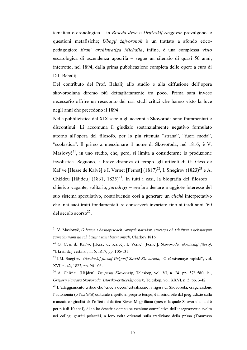 Anteprima della tesi: Il dialogo di H.S. Skovoroda ''Beseda 1-ja narecennaja Observatorium (Sion)'': fonti bibliche e patristiche, Pagina 11