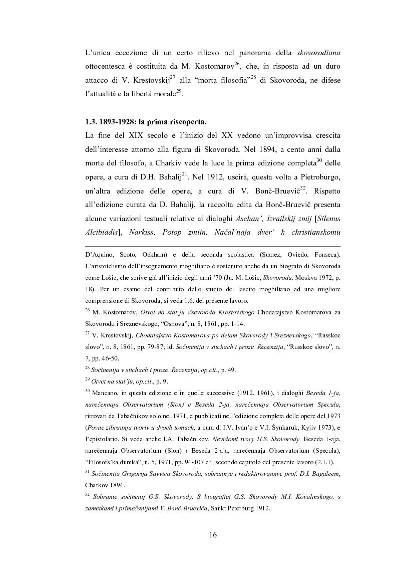 Anteprima della tesi: Il dialogo di H.S. Skovoroda ''Beseda 1-ja narecennaja Observatorium (Sion)'': fonti bibliche e patristiche, Pagina 12