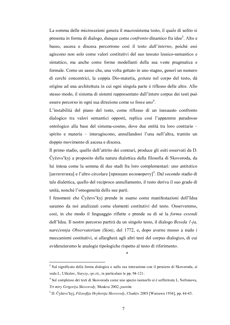 Anteprima della tesi: Il dialogo di H.S. Skovoroda ''Beseda 1-ja narecennaja Observatorium (Sion)'': fonti bibliche e patristiche, Pagina 3
