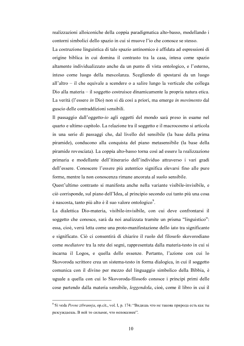 Anteprima della tesi: Il dialogo di H.S. Skovoroda ''Beseda 1-ja narecennaja Observatorium (Sion)'': fonti bibliche e patristiche, Pagina 6