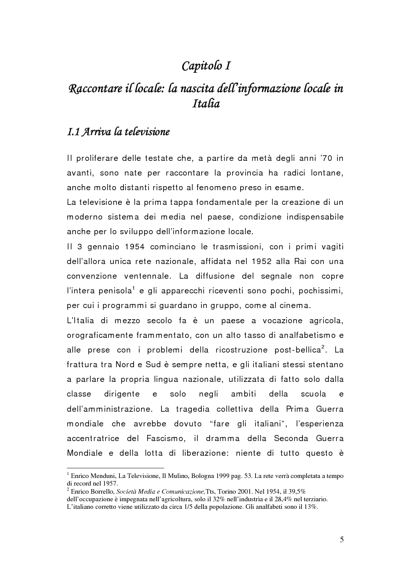Anteprima della tesi: Raccontare il locale - Un'analisi della stampa fiorentina, Pagina 3