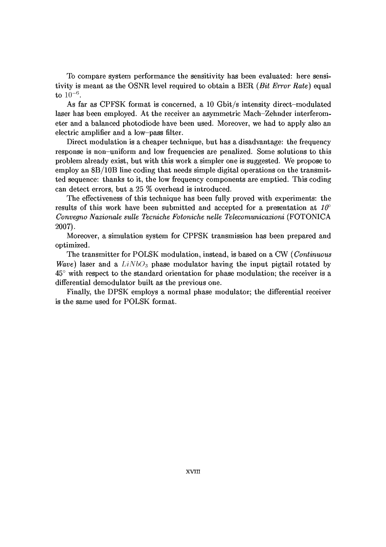 Anteprima della tesi: Constant envelope modulation formats for optical communications, Pagina 2