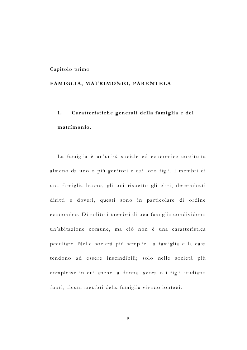 Anteprima della tesi: La famiglia: tipologie e forme, Pagina 5
