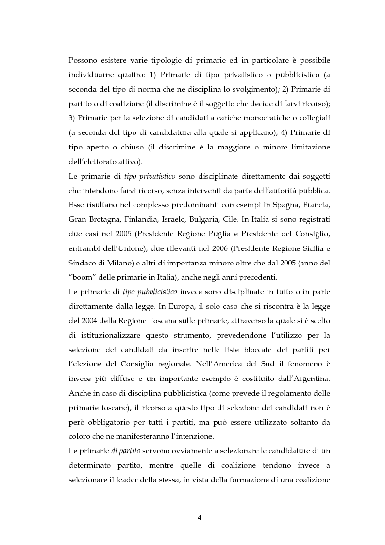 Anteprima della tesi: L'elettorato di centro-sinistra alla prova delle primarie 2005. Un'analisi del voto, Pagina 3