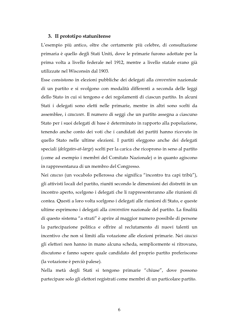Anteprima della tesi: L'elettorato di centro-sinistra alla prova delle primarie 2005. Un'analisi del voto, Pagina 5