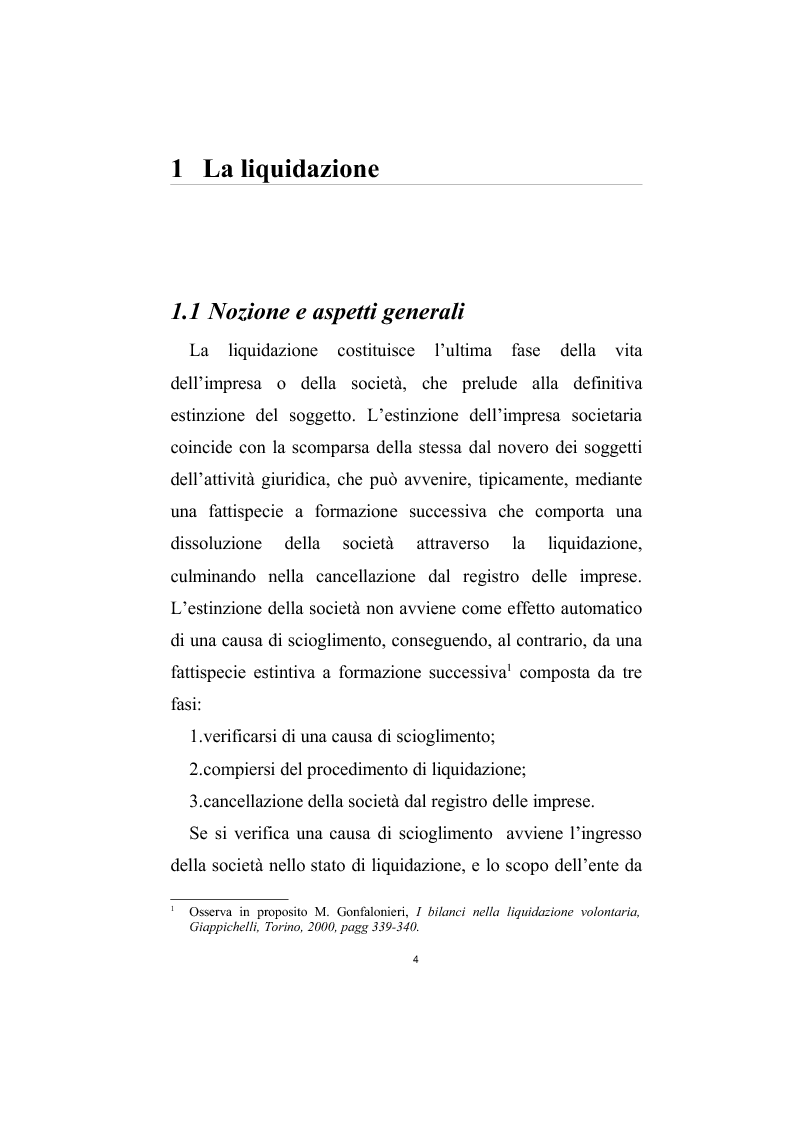 Anteprima della tesi: Il bilancio finale nella liquidazione societaria, Pagina 3