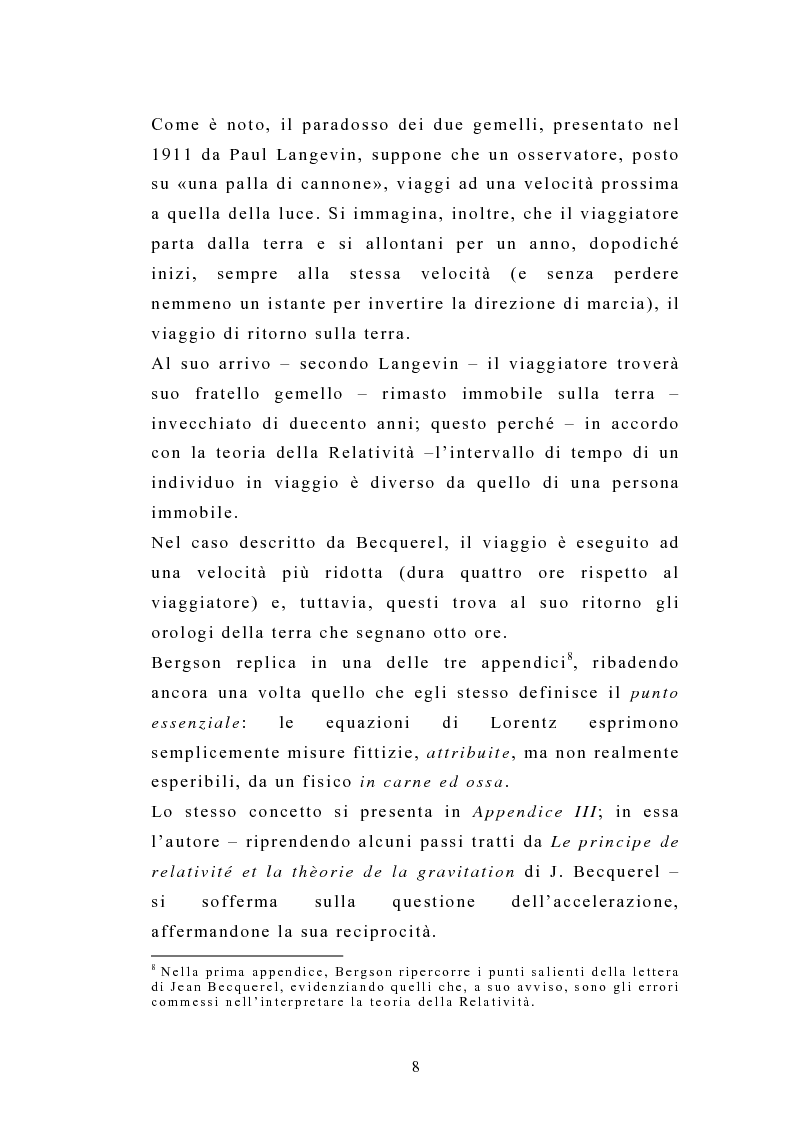 Anteprima della tesi: Bergson e Einstein: un confronto mancato, Pagina 3
