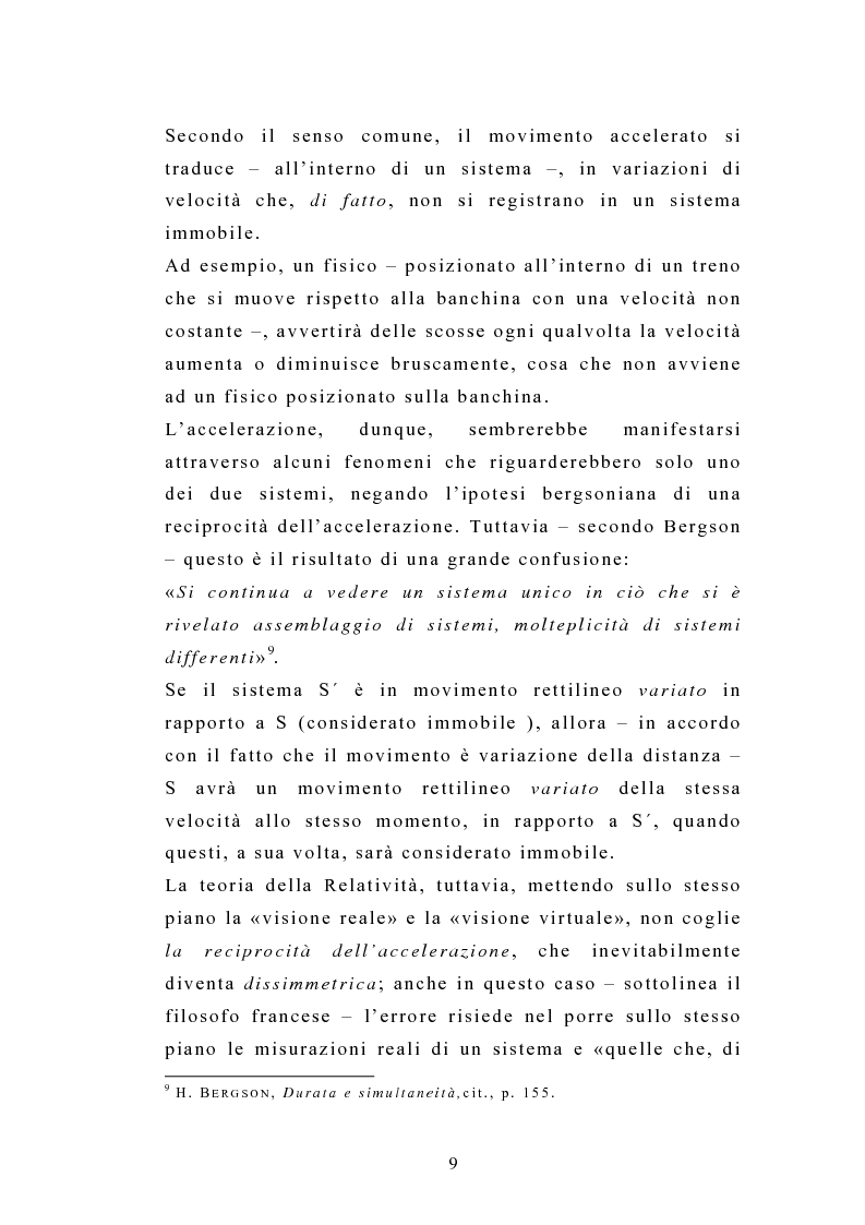 Anteprima della tesi: Bergson e Einstein: un confronto mancato, Pagina 4