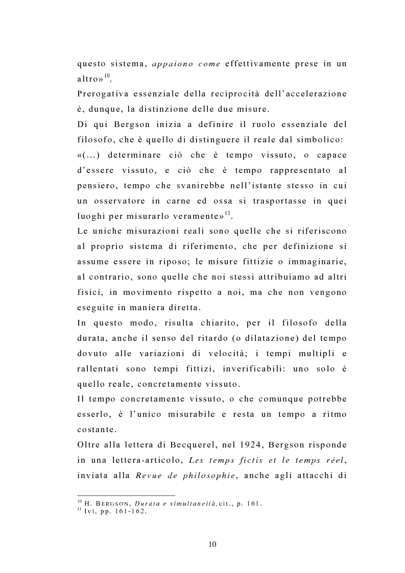 Anteprima della tesi: Bergson e Einstein: un confronto mancato, Pagina 5