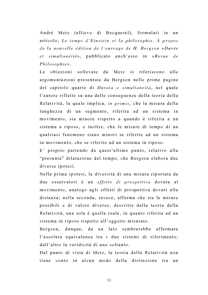 Anteprima della tesi: Bergson e Einstein: un confronto mancato, Pagina 6