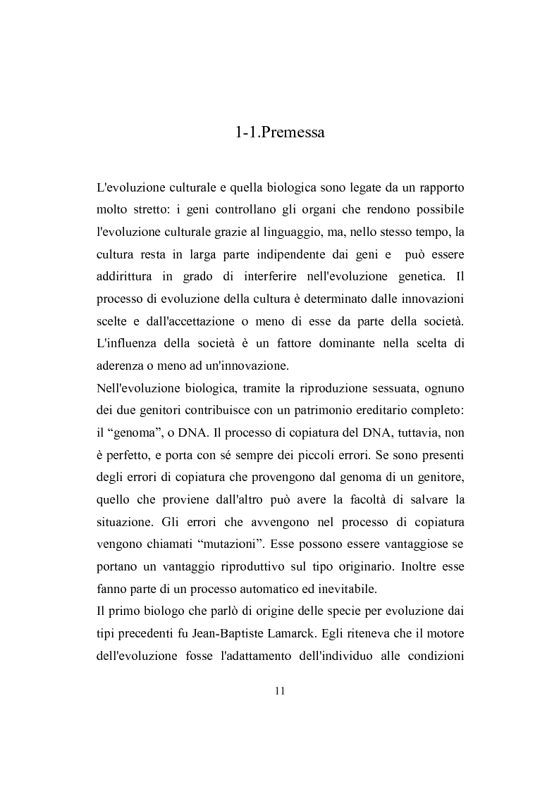 Anteprima della tesi: La memetica : un nuovo approccio teorico allo studio delle pratiche sociali, Pagina 7