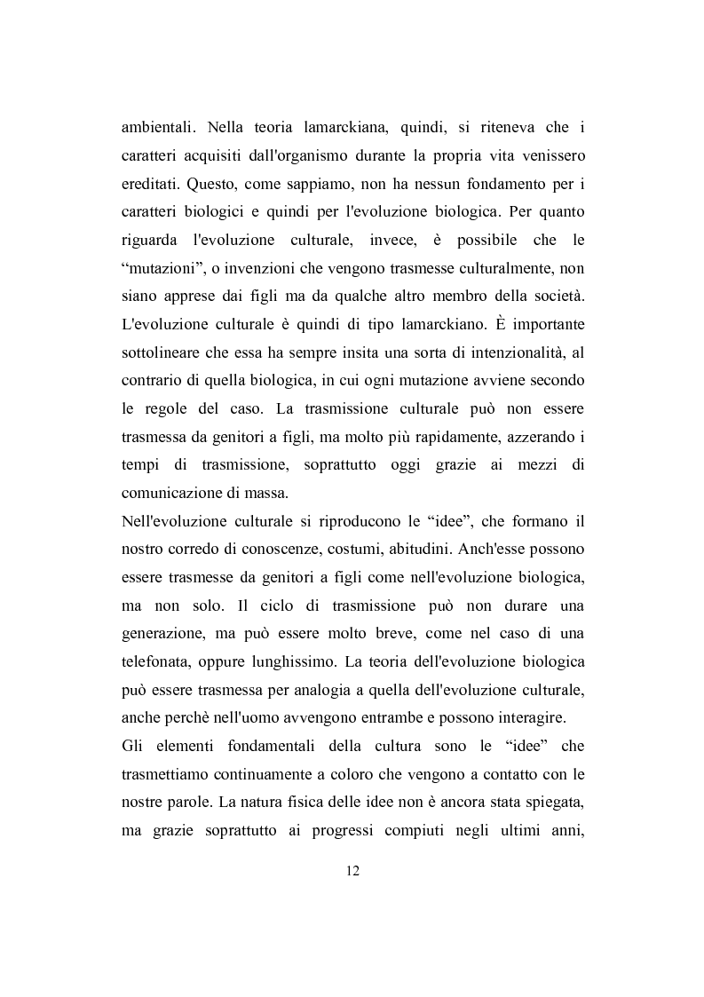 Anteprima della tesi: La memetica : un nuovo approccio teorico allo studio delle pratiche sociali, Pagina 8