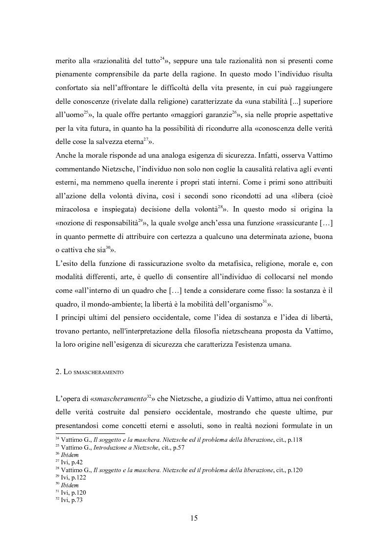 Anteprima della tesi: Secolarizzazione ed indebolimento dell'essere: l'interpretazione di Nietzsche ed Heidegger proposta da Vattimo per la società post-moderna, Pagina 7