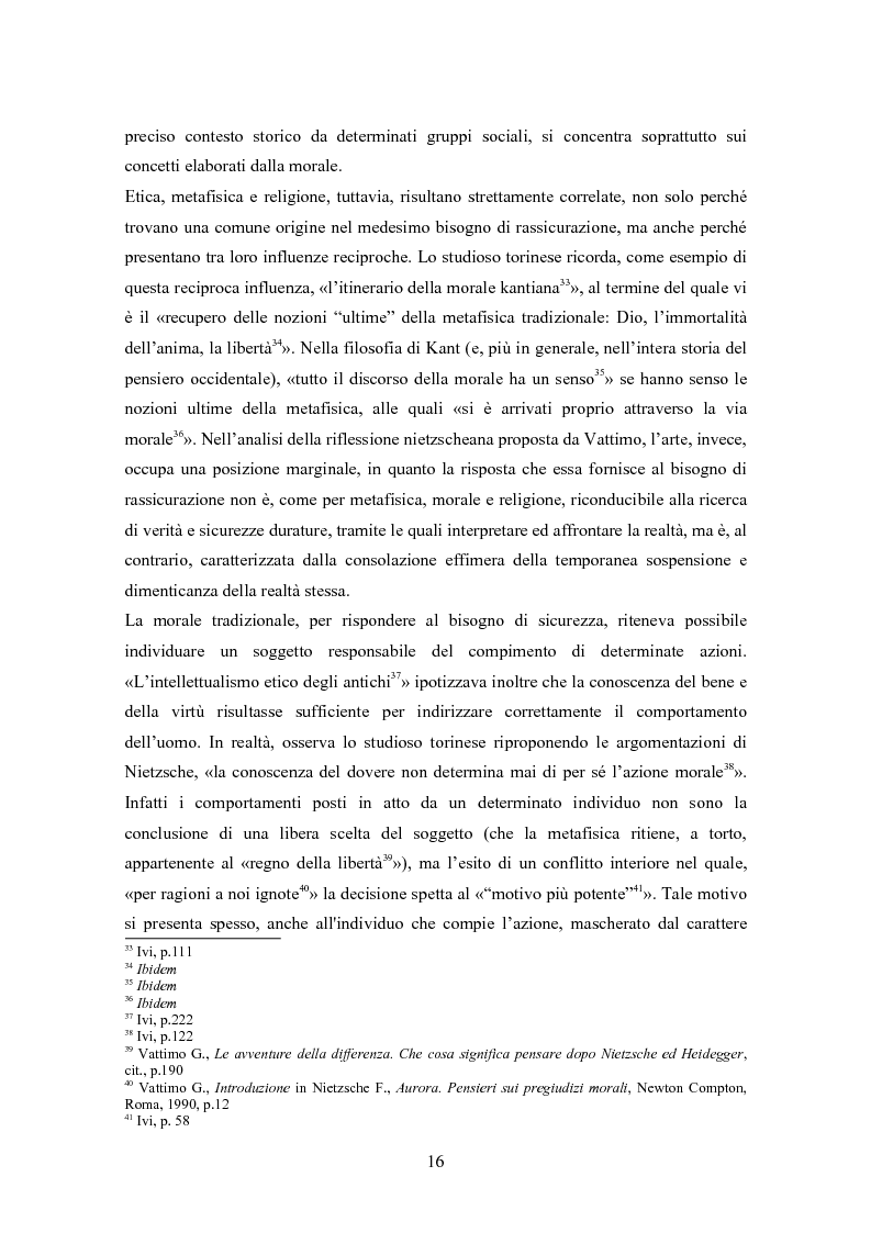 Anteprima della tesi: Secolarizzazione ed indebolimento dell'essere: l'interpretazione di Nietzsche ed Heidegger proposta da Vattimo per la società post-moderna, Pagina 8