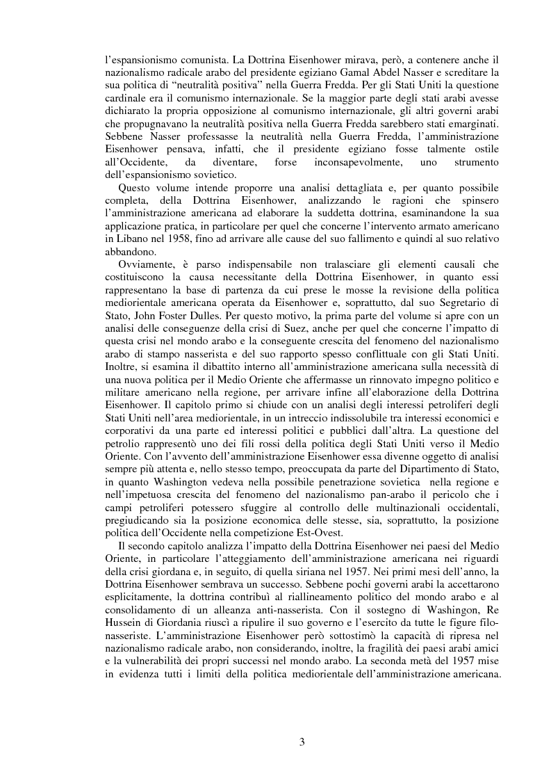 Anteprima della tesi: La Dottrina Eisenhower Genesi e Sviluppi 1956 - 1958, Pagina 3