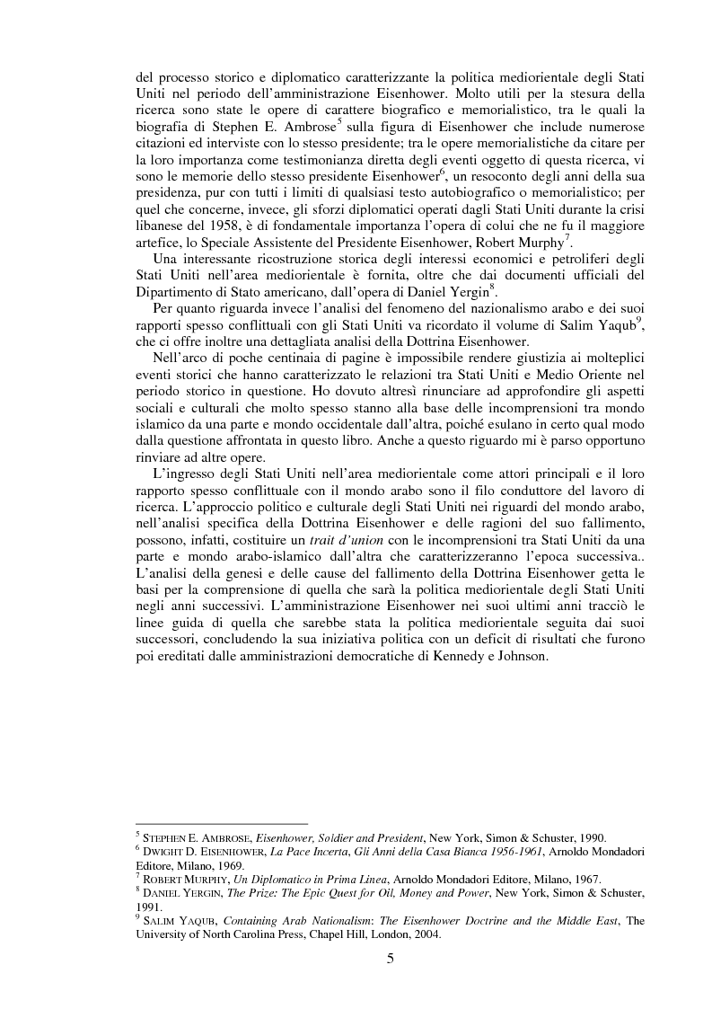 Anteprima della tesi: La Dottrina Eisenhower Genesi e Sviluppi 1956 - 1958, Pagina 5