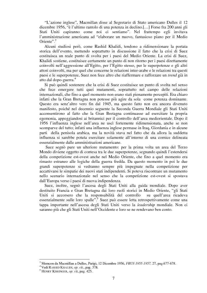 Anteprima della tesi: La Dottrina Eisenhower Genesi e Sviluppi 1956 - 1958, Pagina 7