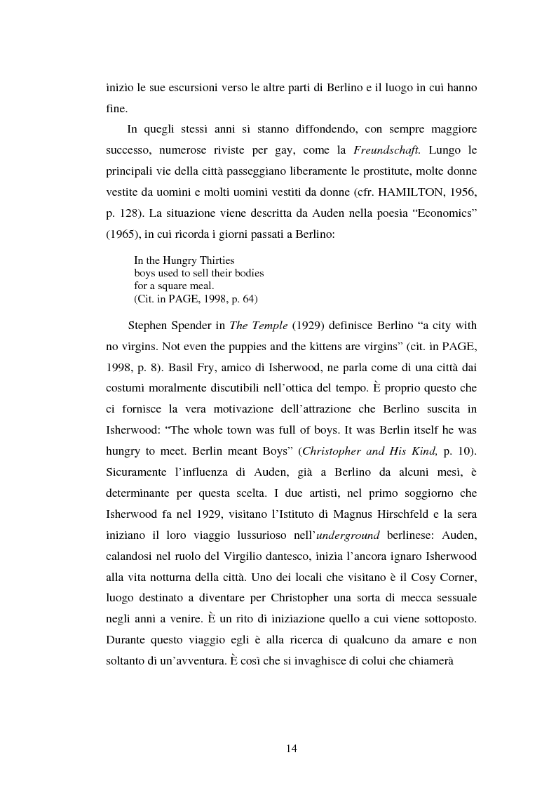 Anteprima della tesi: ''Elegies for a dying city'': l'immagine della città di Berlino nelle Berlin Stories di Christopher Isherwood, Pagina 14