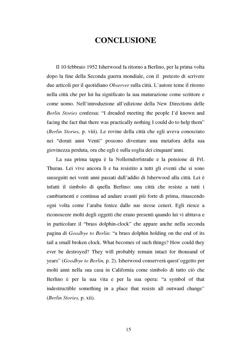 Anteprima della tesi: ''Elegies for a dying city'': l'immagine della città di Berlino nelle Berlin Stories di Christopher Isherwood, Pagina 15