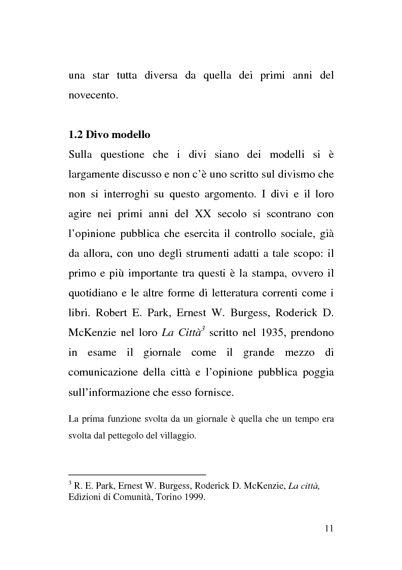 Anteprima della tesi: Dallo Schermo al ''Flusso''. Il Divismo tra cinema e televisione, Pagina 7