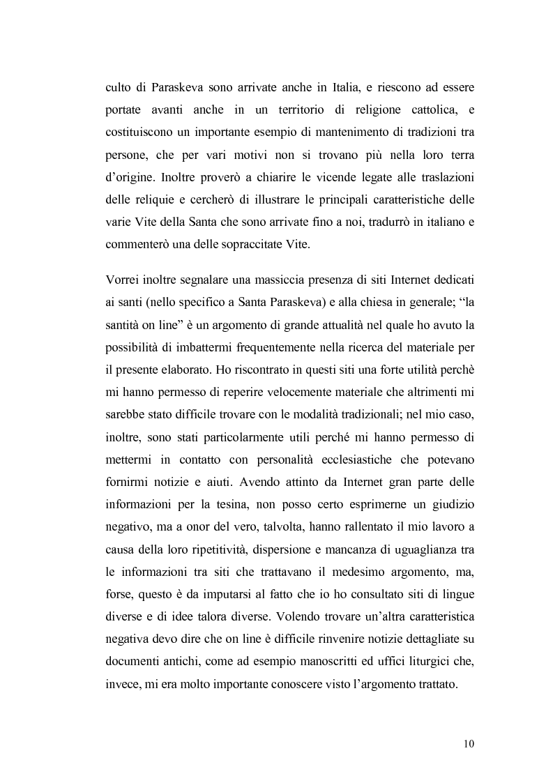 Anteprima della tesi: Santa Parasceve la Giovane nella tradizione slavo-ecclesiastica di Moldavia, Pagina 4