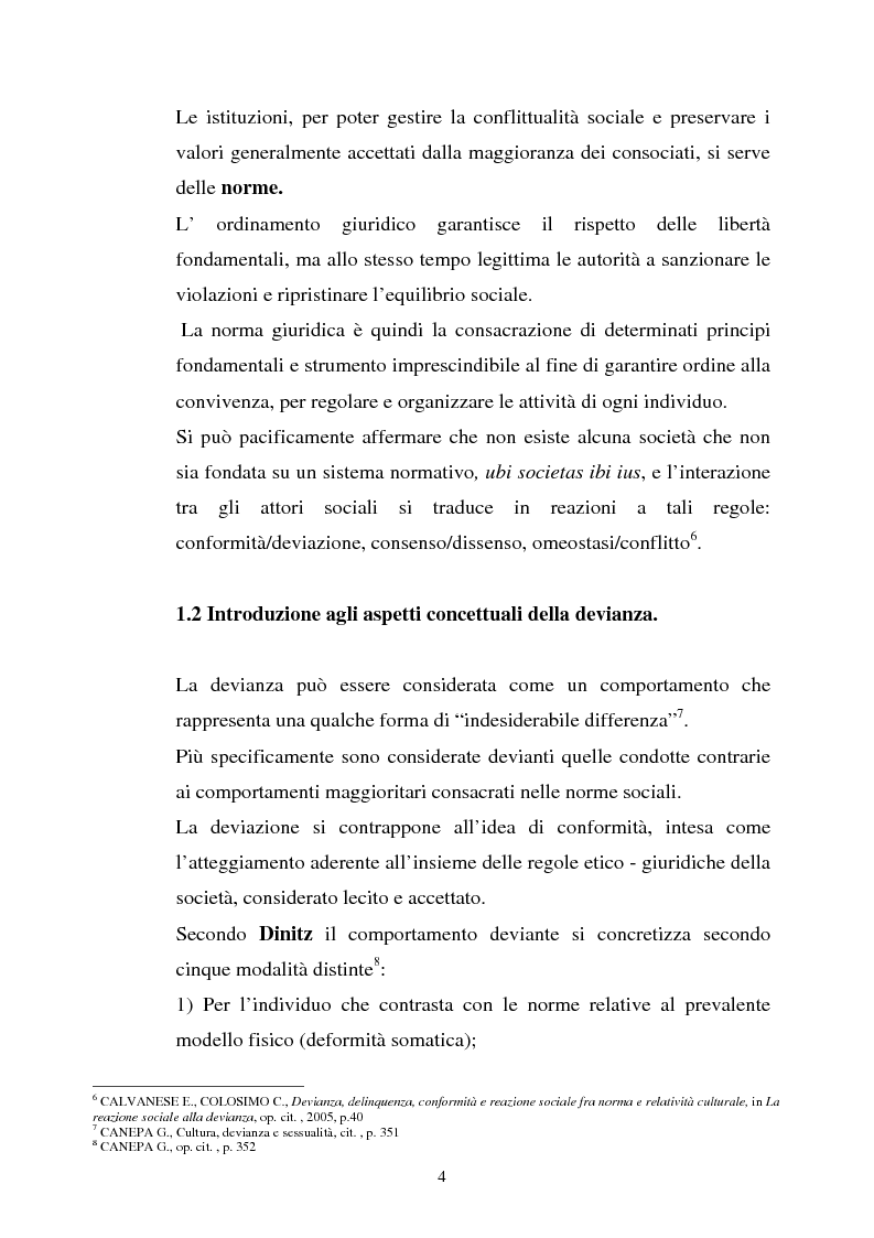 Anteprima della tesi: La percezione sociale della devianza: in particolare la conflittualità sociale, Pagina 3
