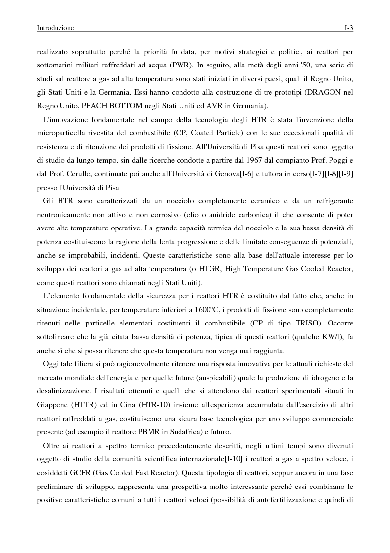 Anteprima della tesi: Analisi termofluidodinamica dei reattori nucleari innovativi refrigerati a gas, Pagina 10
