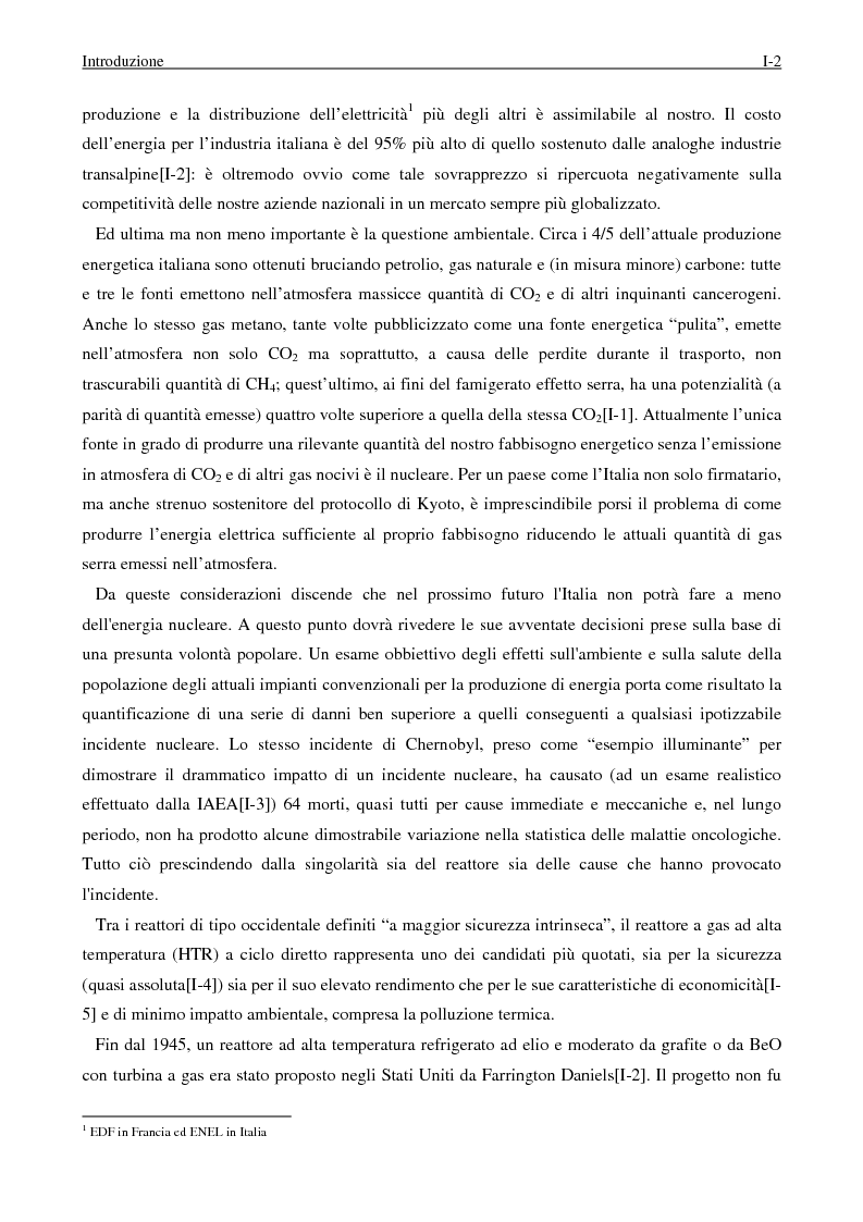 Anteprima della tesi: Analisi termofluidodinamica dei reattori nucleari innovativi refrigerati a gas, Pagina 9