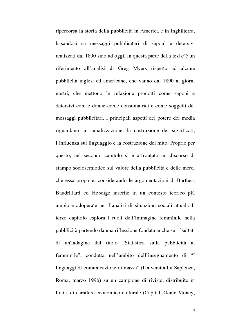 Anteprima della tesi: Il ruolo della donna nella pubblicità, Pagina 3
