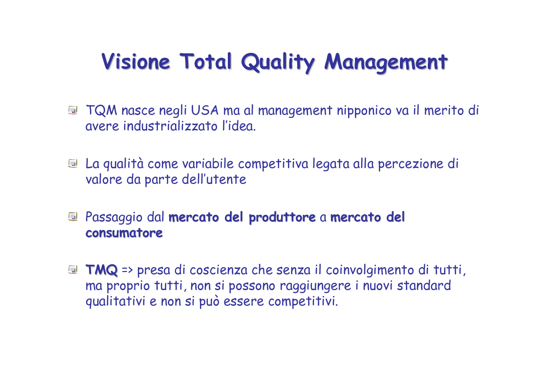 Anteprima della tesi: Strumenti operativi per la Gestione per la Qualità nelle Imprese di Servizi, Pagina 5