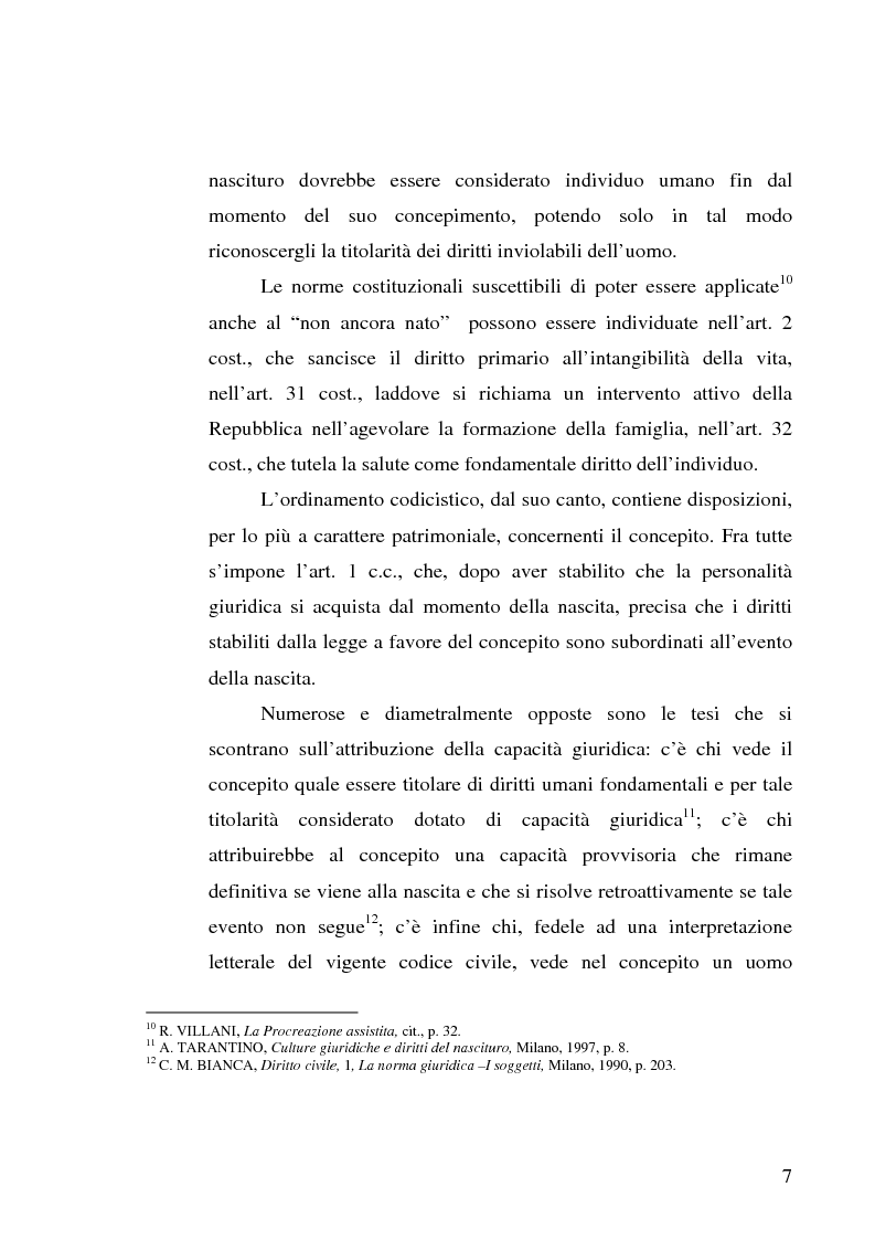 Anteprima della tesi: Procreazione assistita e tutela del concepito, Pagina 4