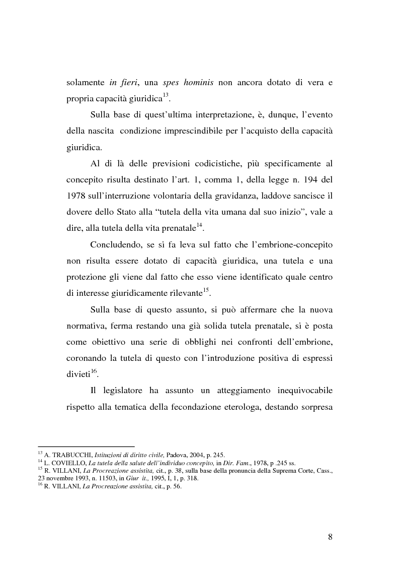 Anteprima della tesi: Procreazione assistita e tutela del concepito, Pagina 5