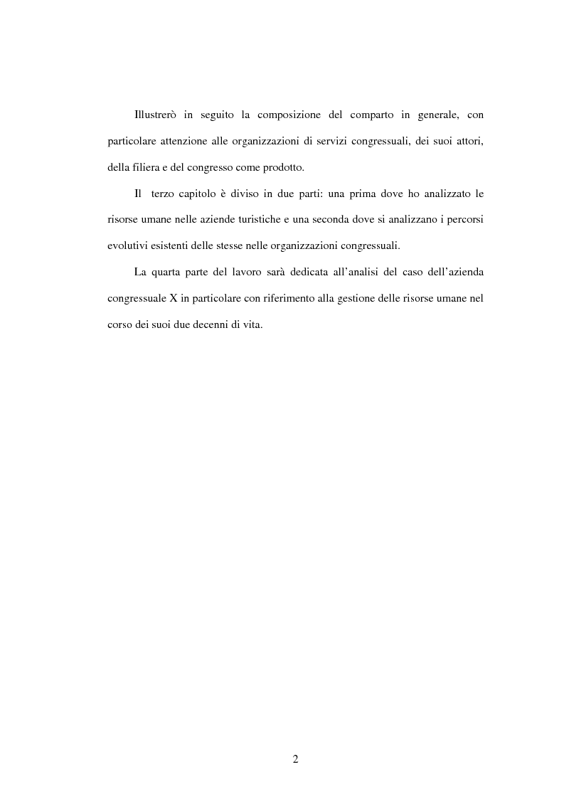 Anteprima della tesi: Le risorse umane nelle aziende turistico-congressuali, Pagina 2