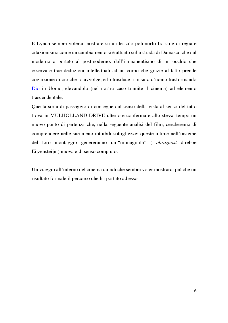 Anteprima della tesi: Mulholland Drive di David Lynch, Strada di un'epistemologia, Pagina 6