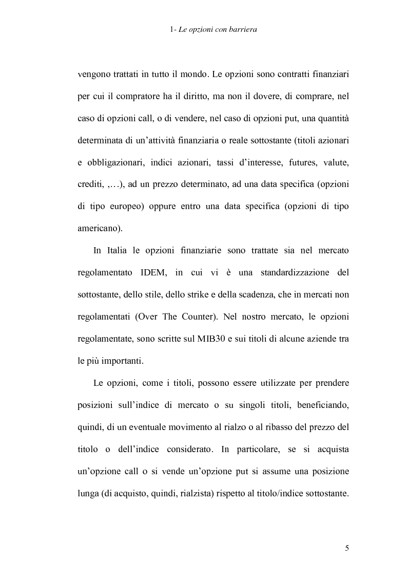 Anteprima della tesi: Sul pricing delle opzioni con barriera, Pagina 5