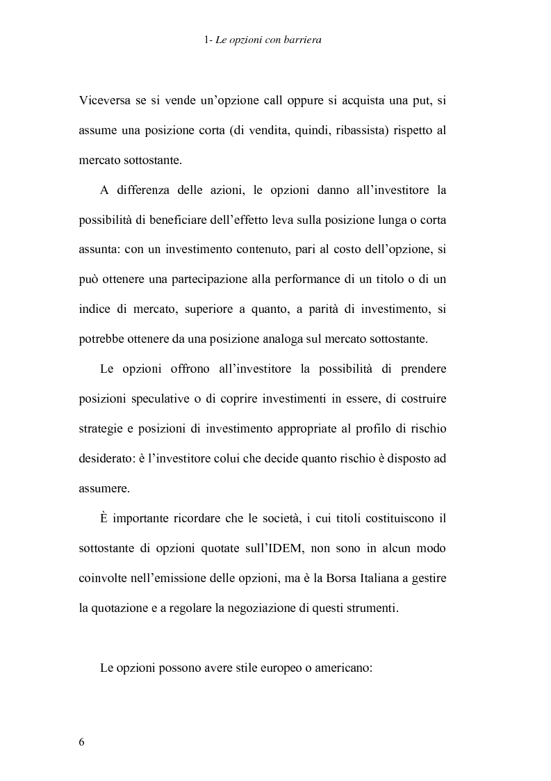 Anteprima della tesi: Sul pricing delle opzioni con barriera, Pagina 6