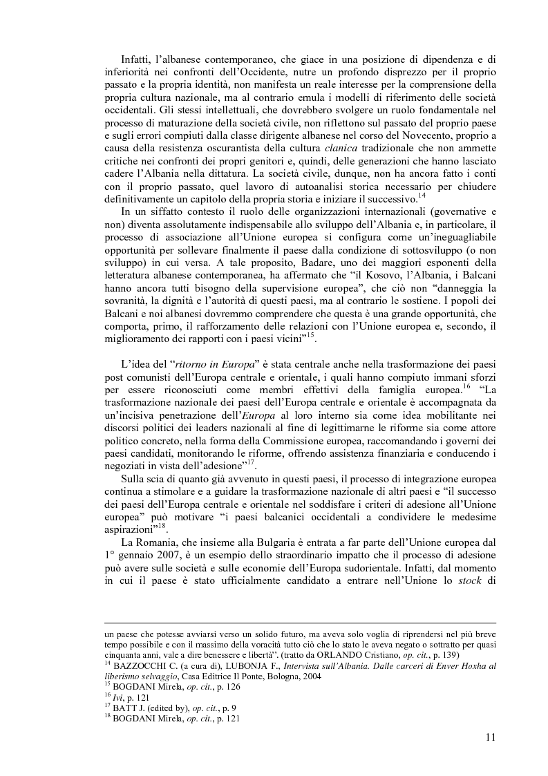 Anteprima della tesi: Da nido delle aquile a porta dei Balcani. Prospettive di sviluppo dell'Albania sulla strada dell'integrazione europea, Pagina 3