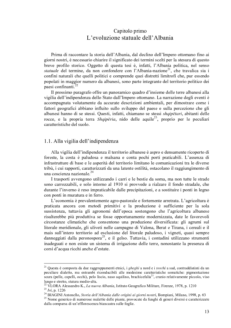 Anteprima della tesi: Da nido delle aquile a porta dei Balcani. Prospettive di sviluppo dell'Albania sulla strada dell'integrazione europea, Pagina 5