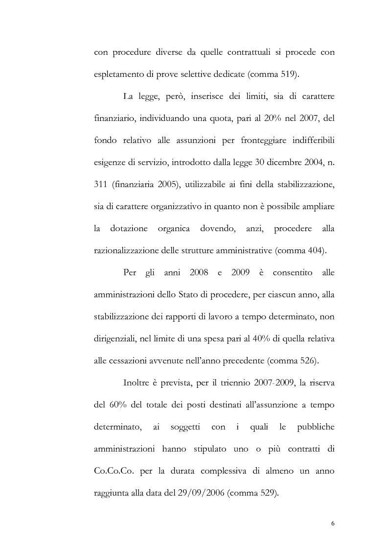 Anteprima della tesi: Contratto a tempo determinato e pubblica amministrazione con particolare riguardo all'utilizzo di tale tipologia contrattuale nella regione abruzzo, Pagina 6
