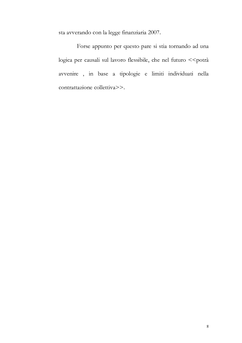 Anteprima della tesi: Contratto a tempo determinato e pubblica amministrazione con particolare riguardo all'utilizzo di tale tipologia contrattuale nella regione abruzzo, Pagina 8