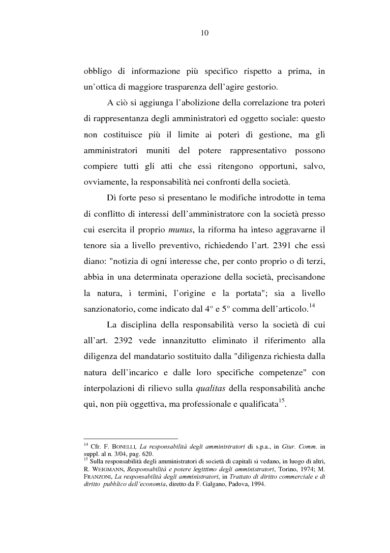 Anteprima della tesi: Le azioni di responsabilità: amministratori, sindaci, revisori contabili, liquidatori., Pagina 10