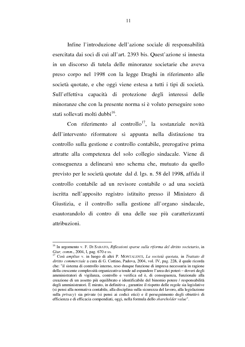 Anteprima della tesi: Le azioni di responsabilità: amministratori, sindaci, revisori contabili, liquidatori., Pagina 11