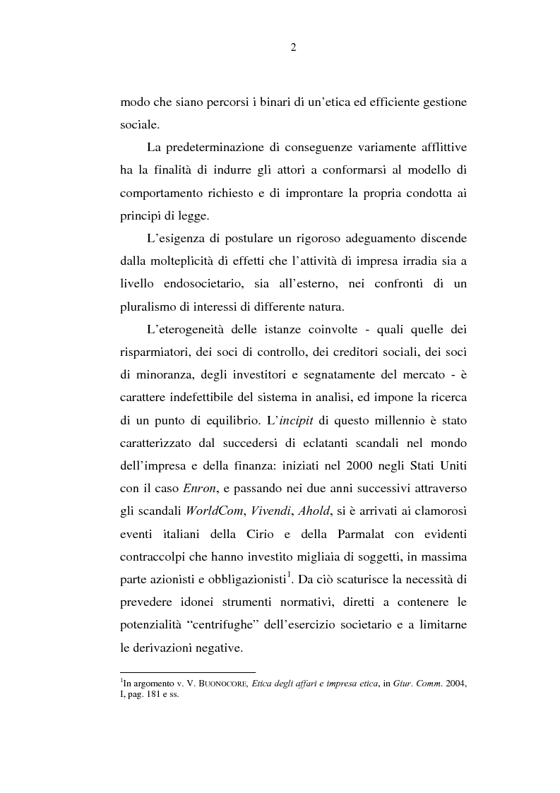 Anteprima della tesi: Le azioni di responsabilità: amministratori, sindaci, revisori contabili, liquidatori., Pagina 2