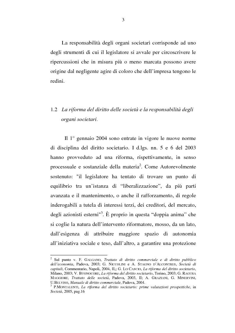 Anteprima della tesi: Le azioni di responsabilità: amministratori, sindaci, revisori contabili, liquidatori., Pagina 3