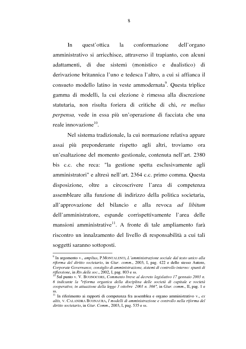Anteprima della tesi: Le azioni di responsabilità: amministratori, sindaci, revisori contabili, liquidatori., Pagina 8