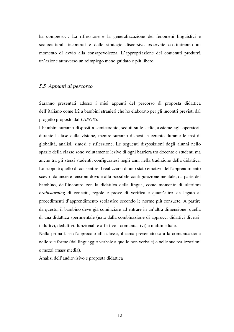 Anteprima della tesi: Didattica dell'italiano a bambini stranieri: il progetto Laposs, Pagina 12