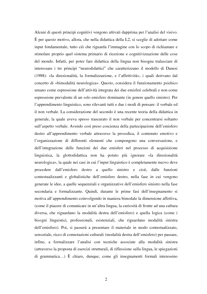 Anteprima della tesi: Didattica dell'italiano a bambini stranieri: il progetto Laposs, Pagina 2